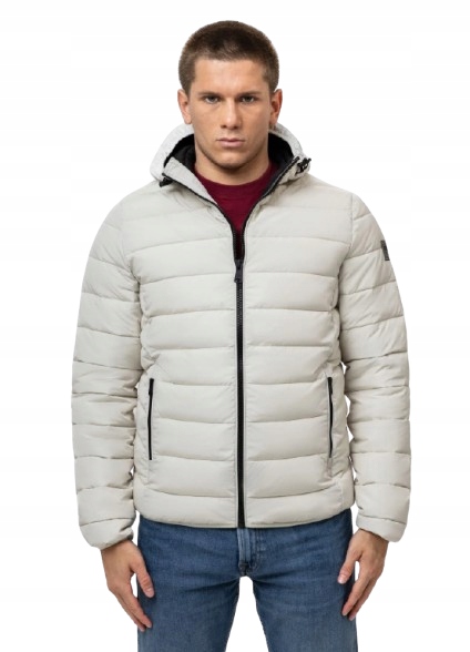 Zimní Bunda Pit Bull S Kapucí , prošívaná, Seacoast III, bílá velikost S