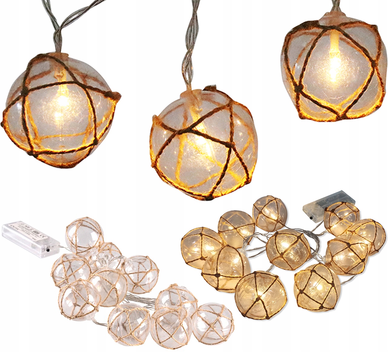 

Girlanda Led Ahne na baterie 10x Kula Ciepła Loft