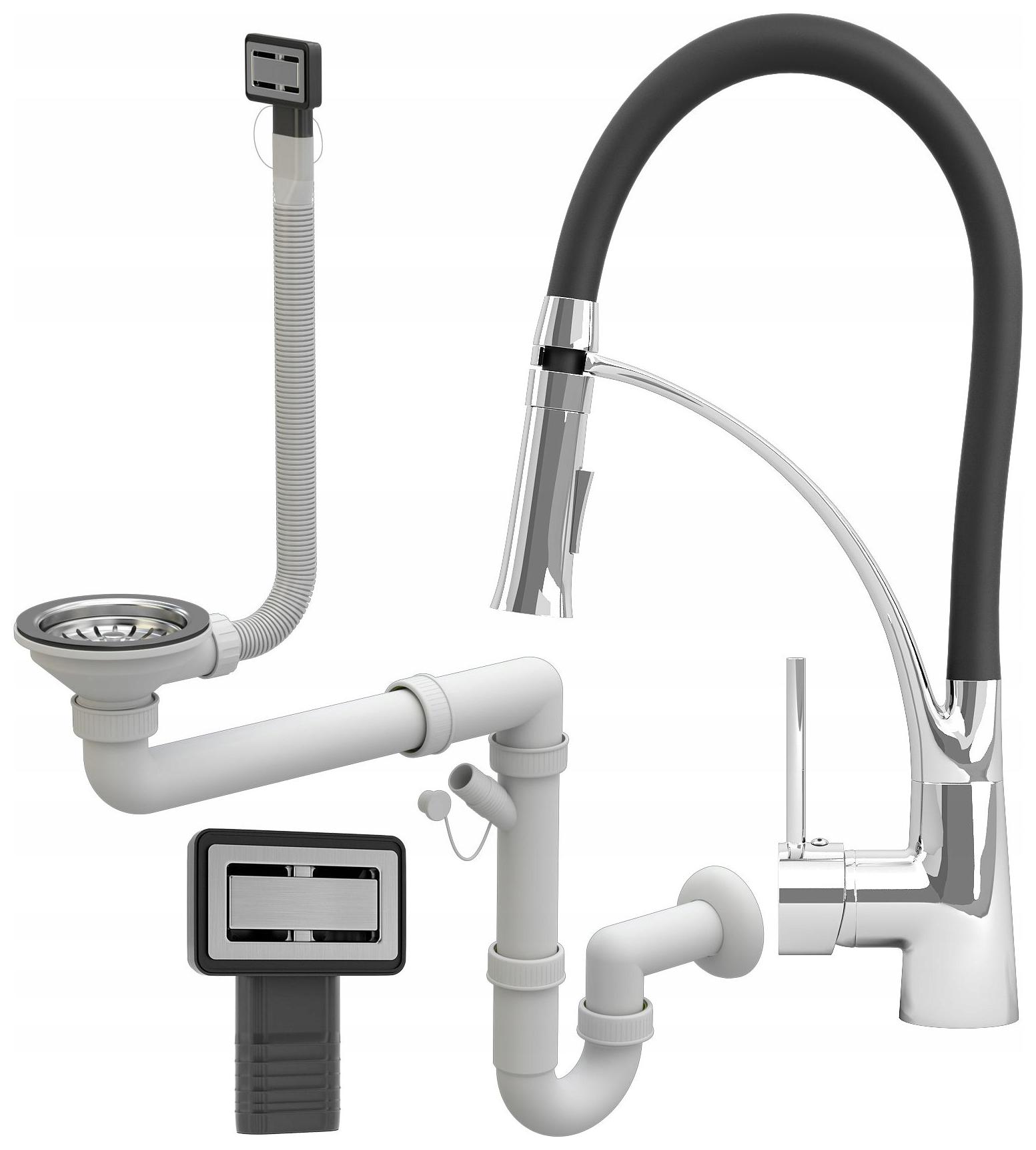 Batéria Nexo Sifón Obložníkový Chrom Manuálny 1KS