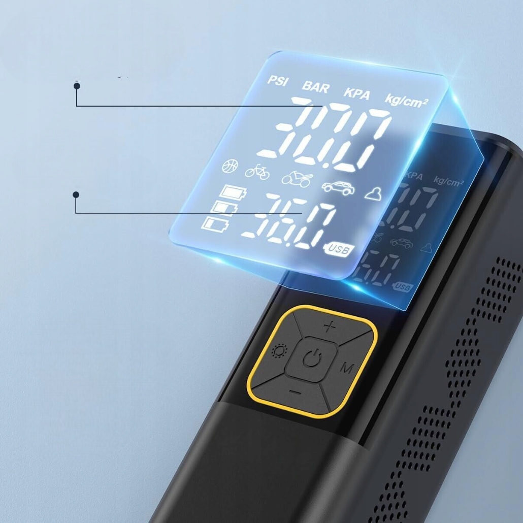 ELEKTRYCZNA POMPKA ROWEROWA DO ROWERU SAMOCHODOWA KOMPRESOR ULTRA MOCNA 80W Długość (cm) 6