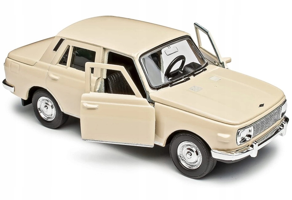 WARTBURG 353 MODEL METAL WELLY 1:34 KREMOWY