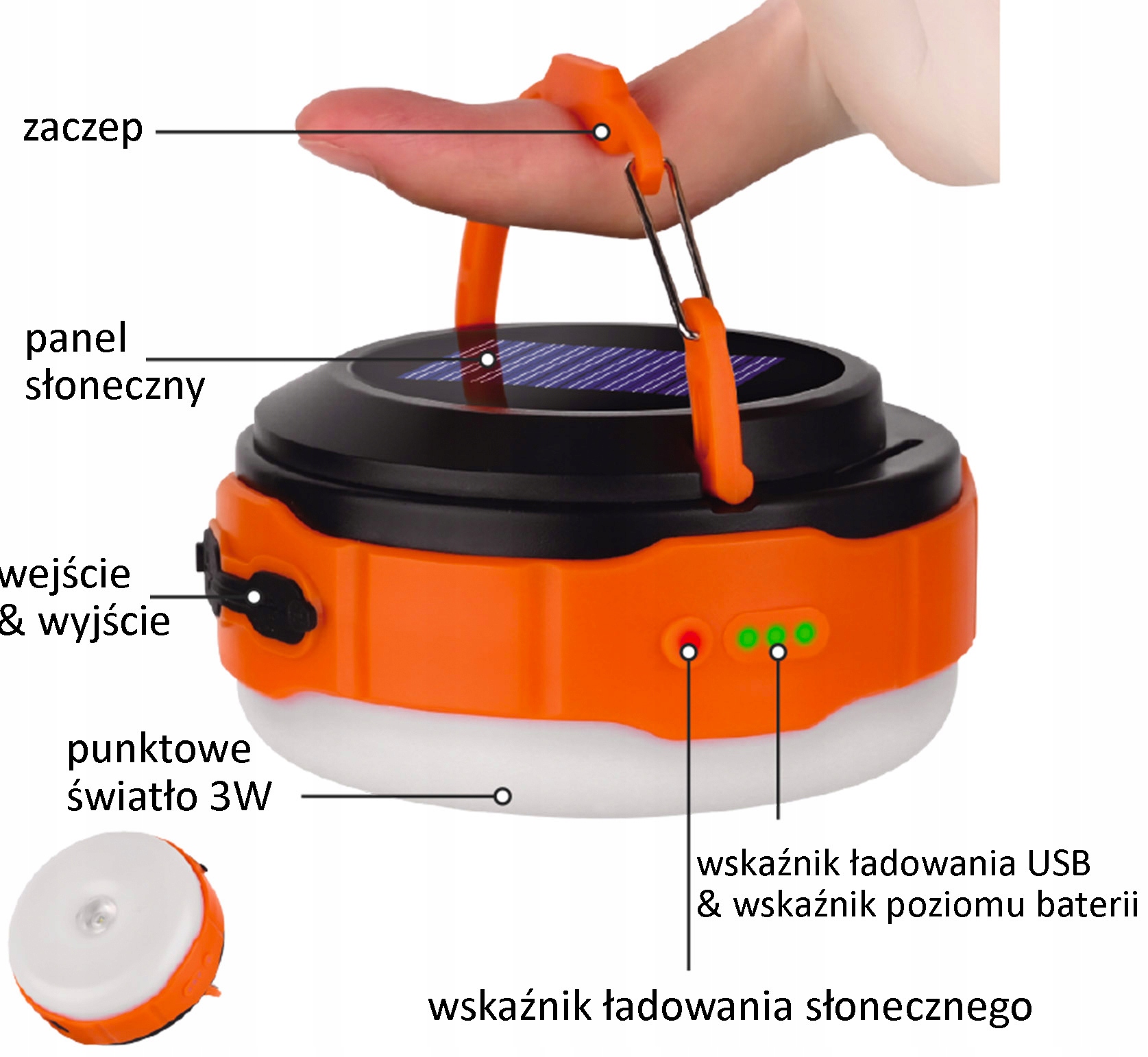 LAMPKA LAMPA LATARKA SOLARNA KEMPINGOWA BIWAKOWA WARSZTATOWA AKUMULATOROWA Model V87550