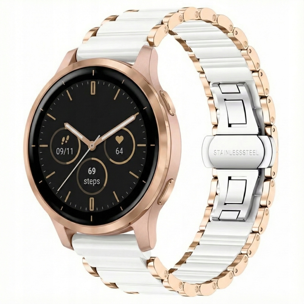 Ceramiczna Bransoleta Do Garmin Venu 2S 3S 4 41MM Vivoactive 4S, 18MM