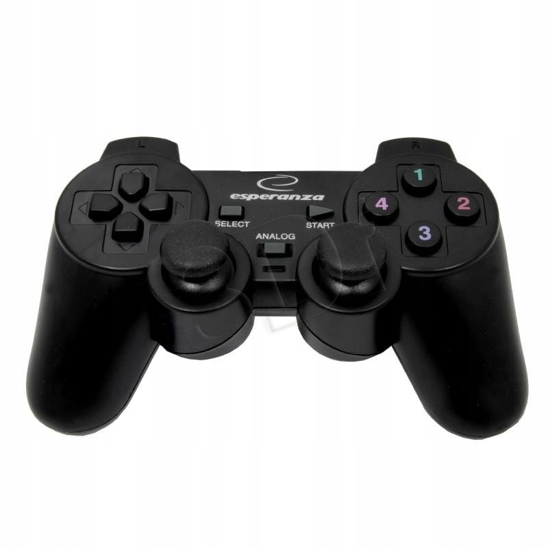 Gamepad Esperanza EG102 (PC, PS3; čierna farba)