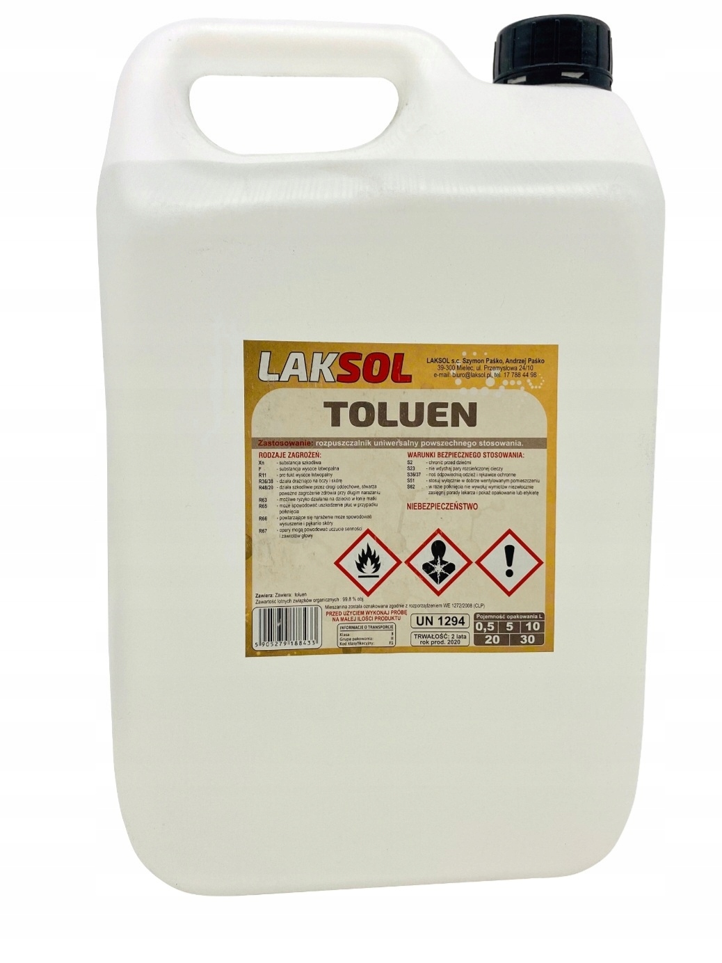 Rozpuszczalnik Rozcieńczalnik Toulen 5L Laksol