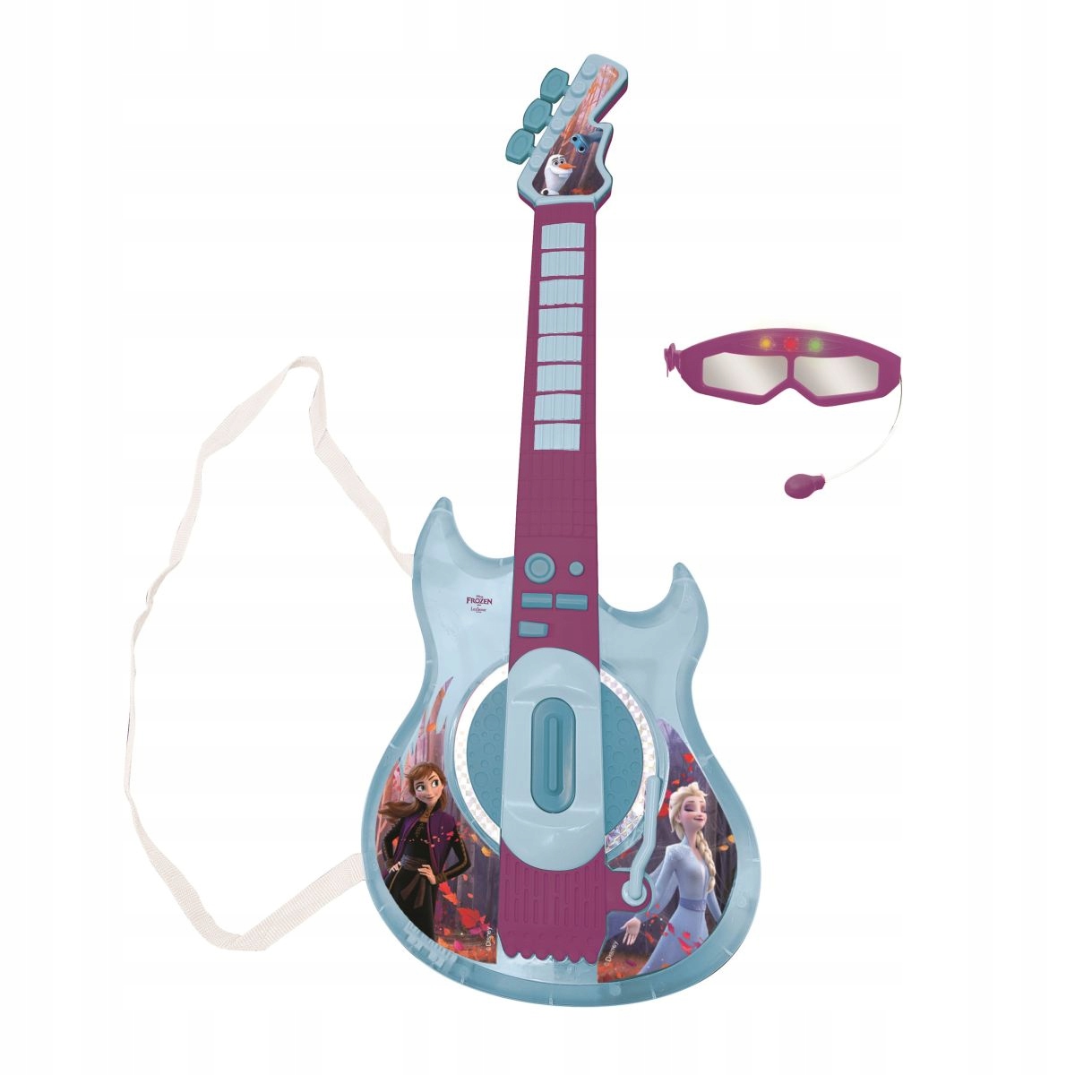 Lexibook Elektroniczna świecąca gitara Frozen + okulary z mikrofonem