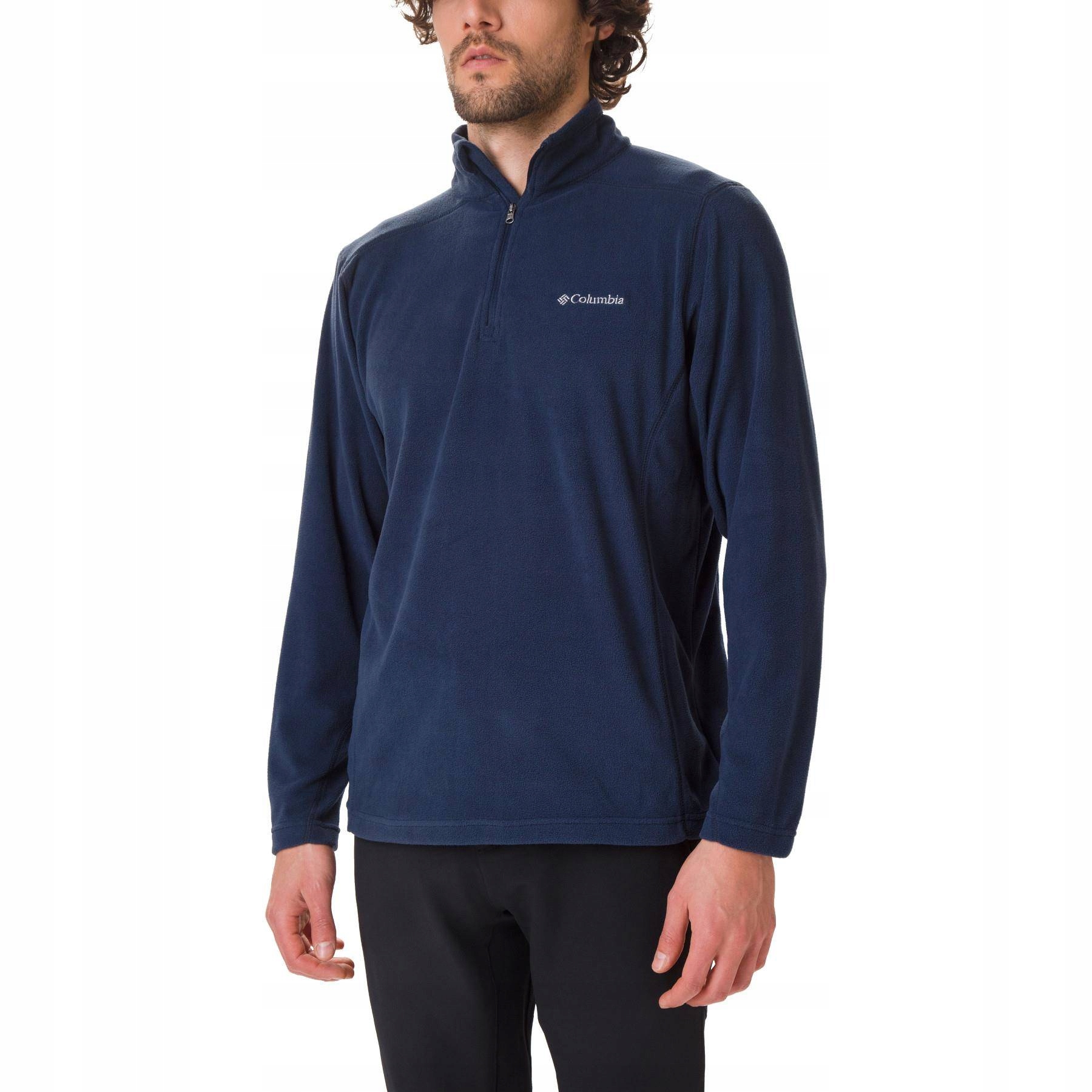 Columbia mikina fleecová Klamath Range II Half Zip, tmavě modrá