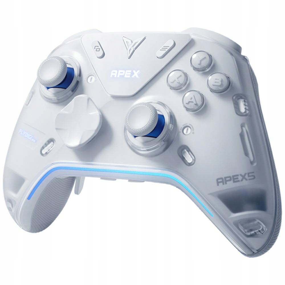 Univerzální Bluetooth herní ovladač Flydigi Apex 5 bílý s obrazovkou