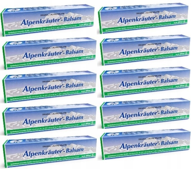 10 X Alpenkrauter Balsam Lacure Niemiecka Maść Przeciwbólowa