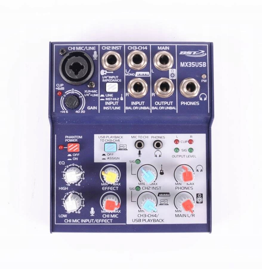 Mikser z interfejsem USB BST MX35USB PHANTOM Model MX35USB