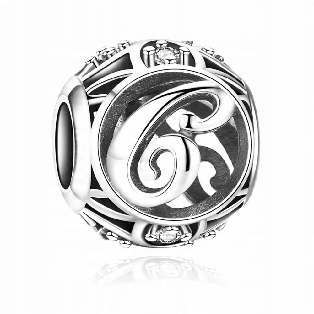 

Charms Zawieszka Koralik 925 Literka C SR425
