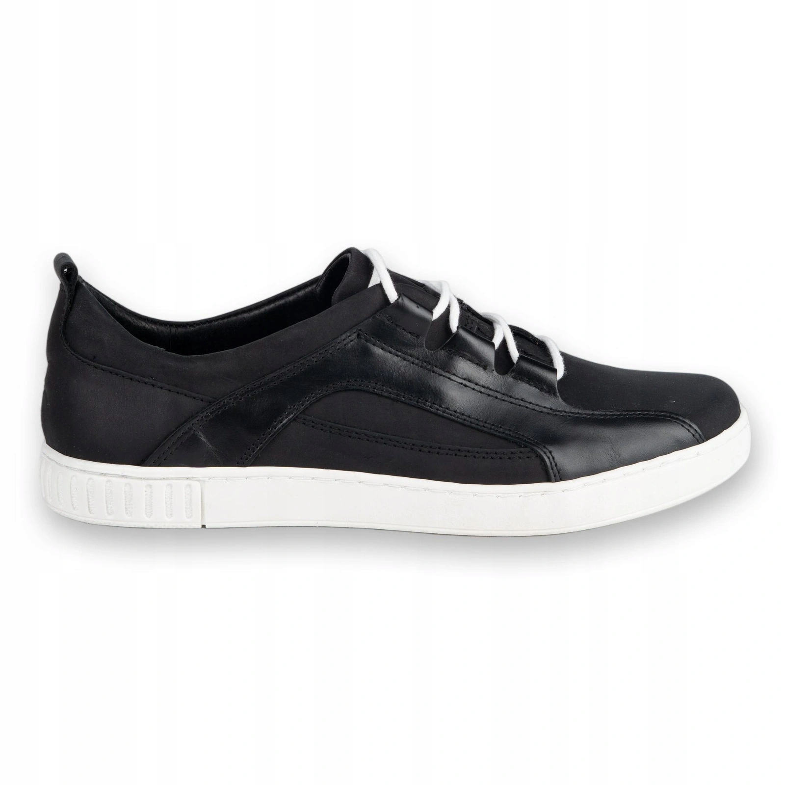 Pánské kožené polobotky Casual 2604 černé 44