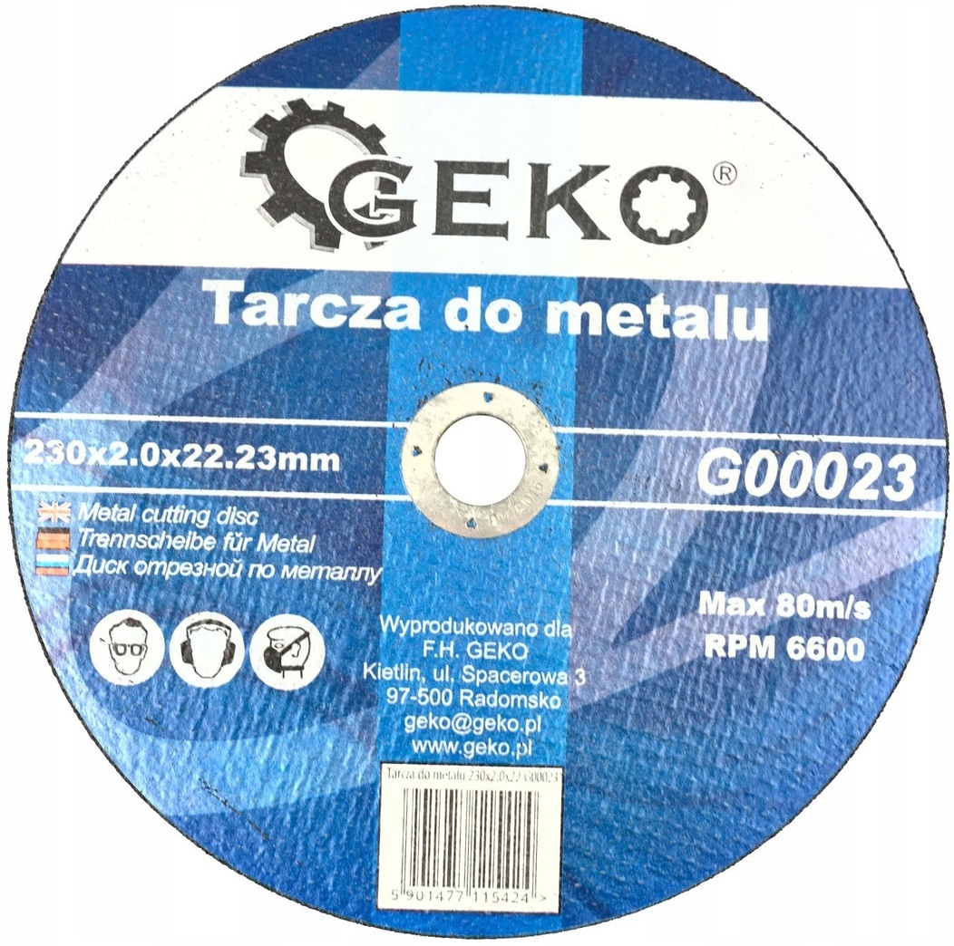 TARCZA DO METALU GEKO 230x2,0MM WZMACNIANA