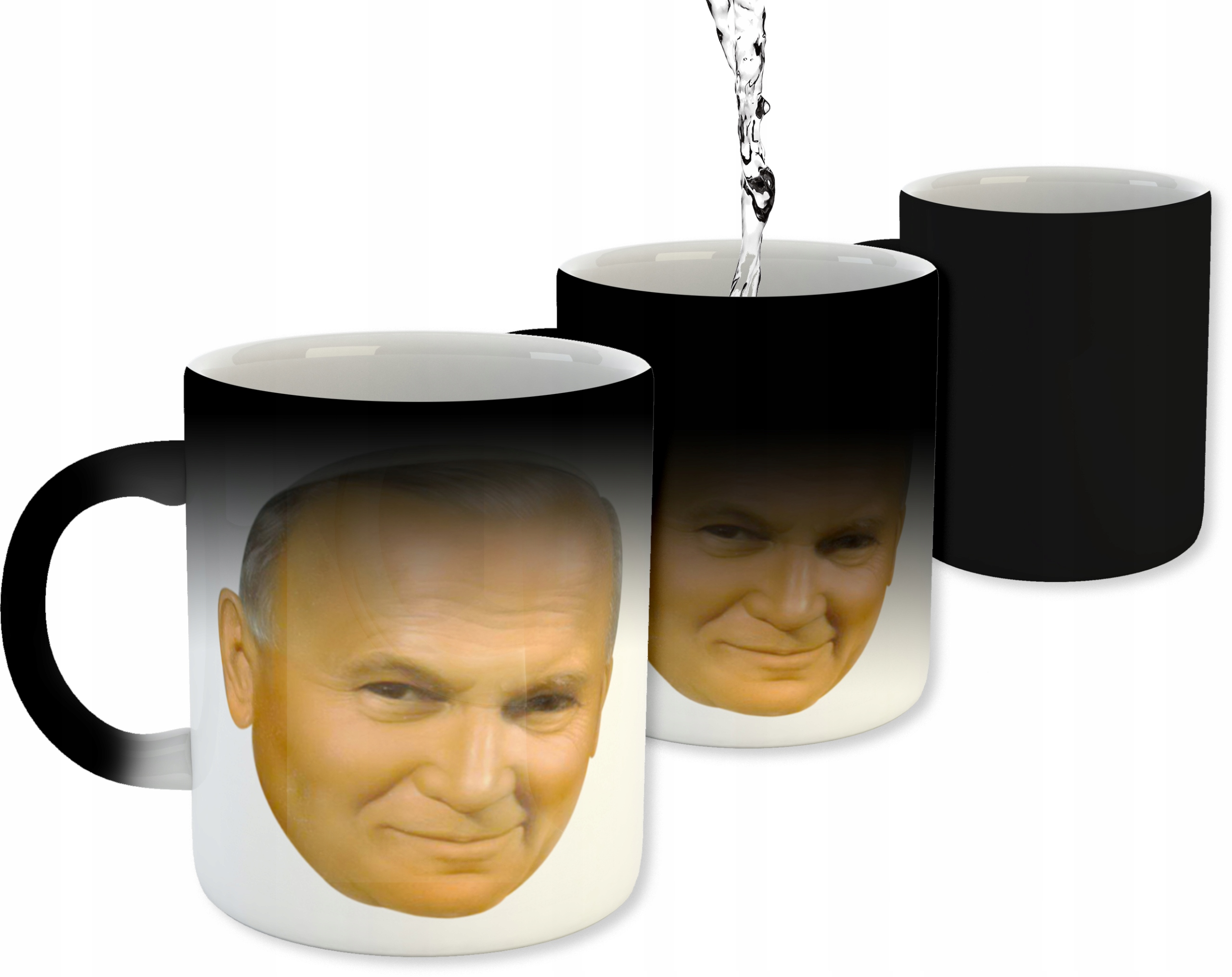 

Kubek Magiczny Czarny Matowy Papież Papaj 2137 Jp