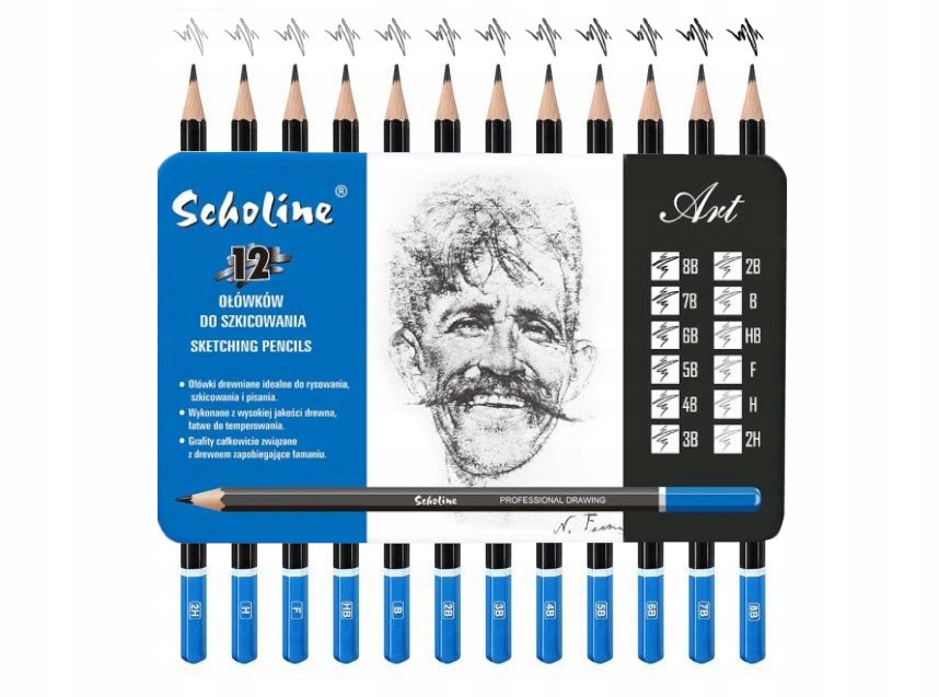 SZKOLNE Ołówki DO SZKICOWANIA Ołówki Na PLASTYKĘ Ołówek Flamingo Line Art