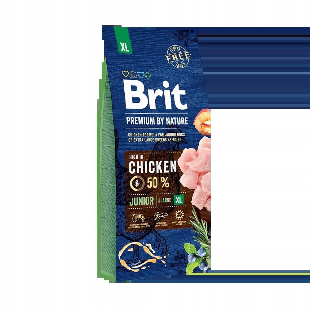 Brit Premium By Nature Junior XL s kuřecím masem 15 kg