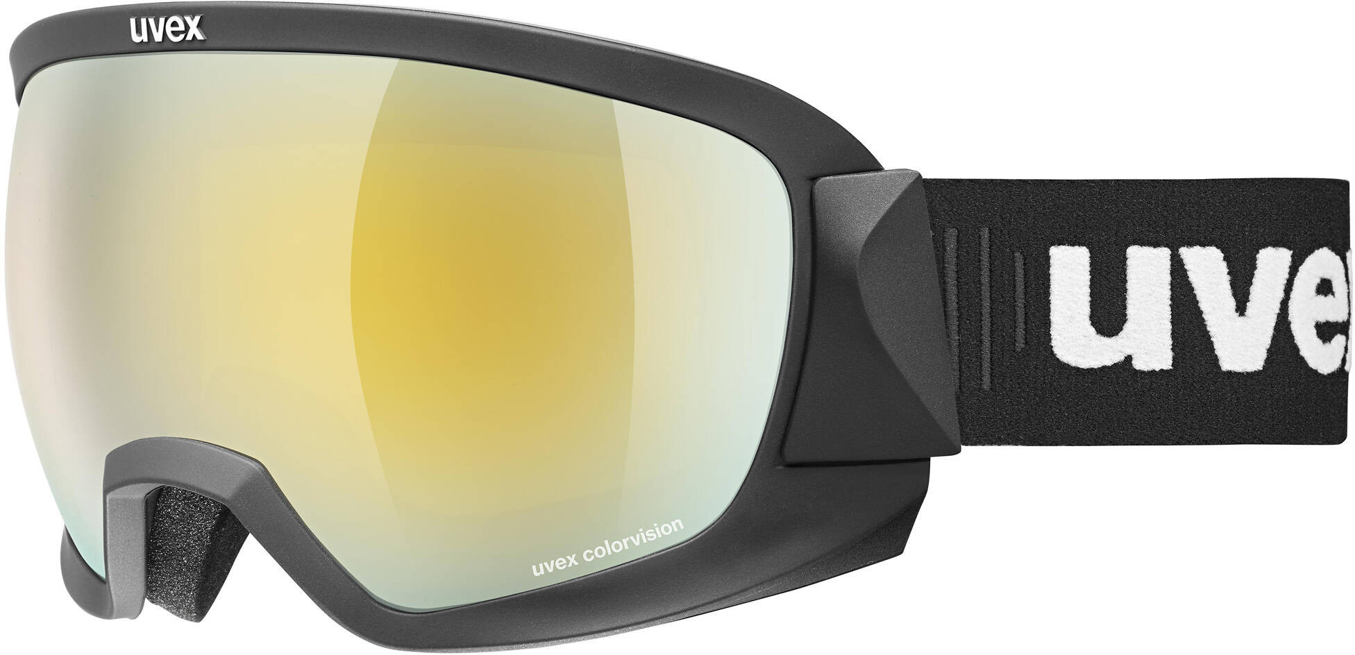 Lyžařské brýle Uvex Contest CV mirror gold S2 colorvision blk mat