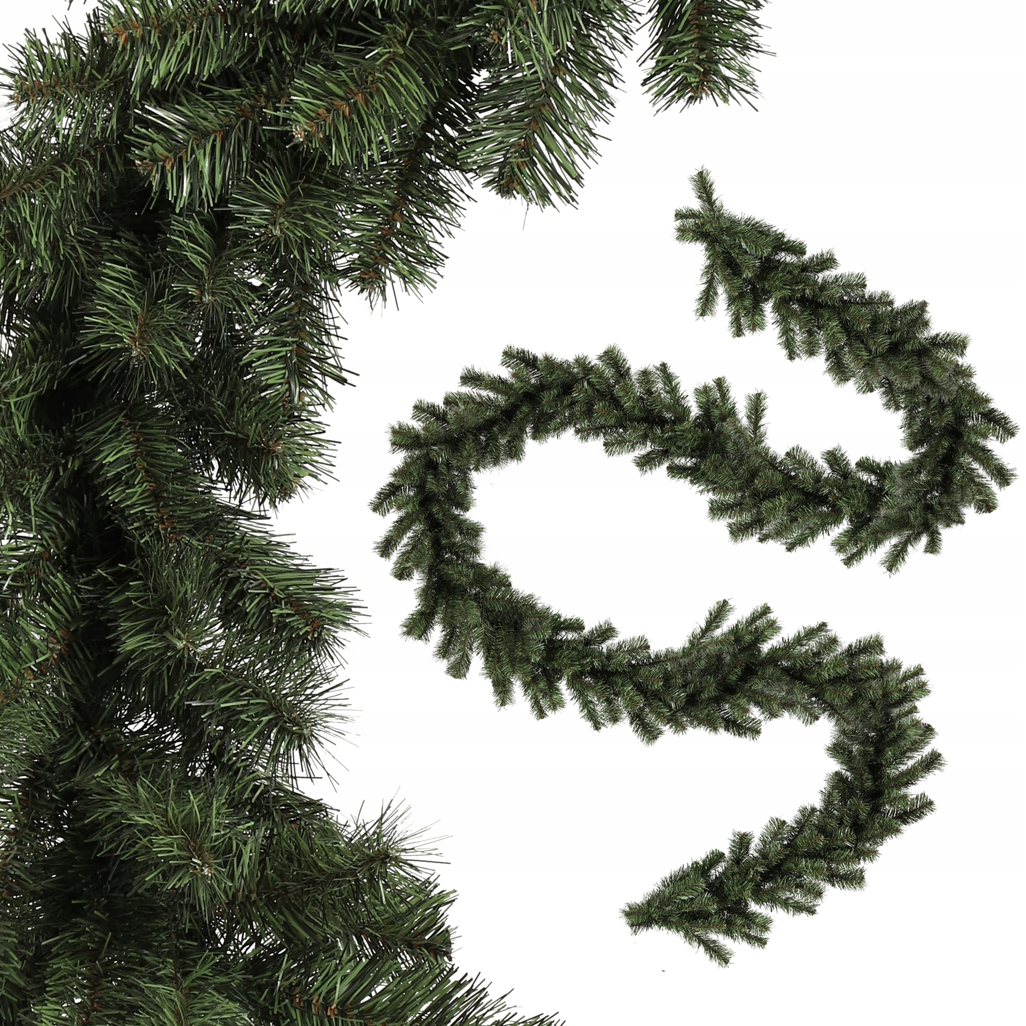 GIRLANDA CHOINKOWA ŚWIĄTECZNA 195 CM ZIELONA