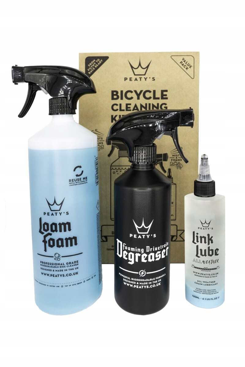 Zestaw uniwersalny Peaty's Clean Degrease Lube Pack