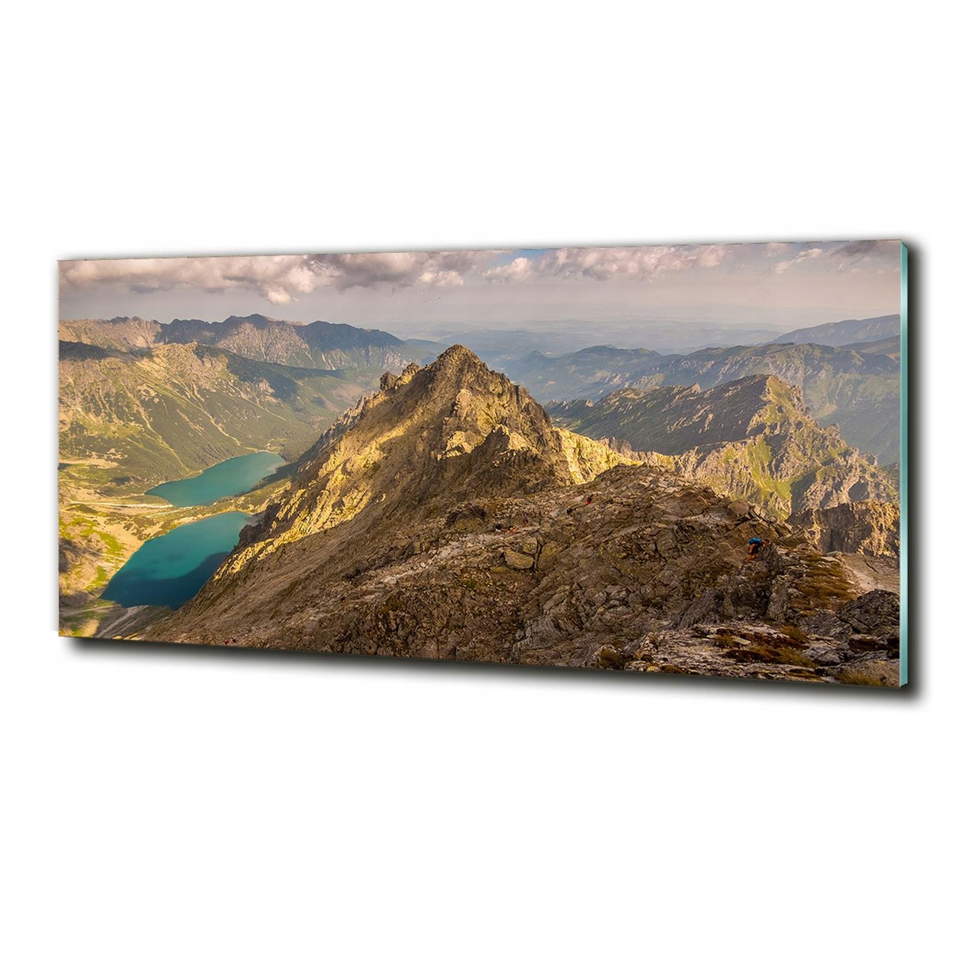Skleněný obraz velké mořské oko Tatry 125x50