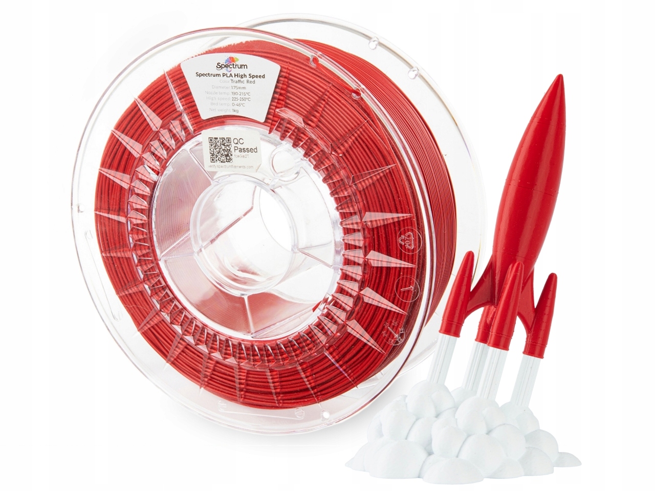 Filament Spectrum Pla High Speed Traffic Red Červený 1,75 mm 1 kg