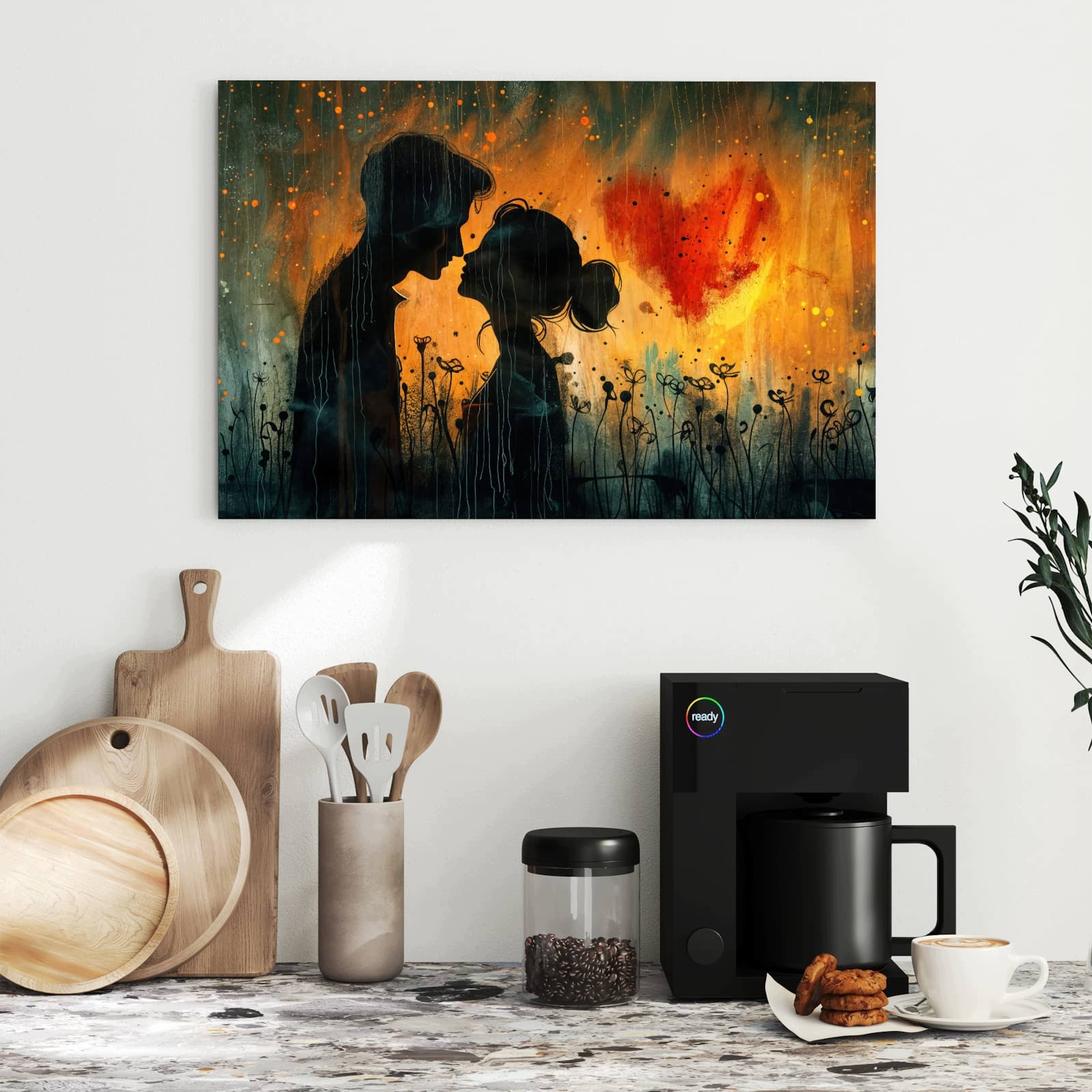 Magnetická tabule Zakochana Pára Déšť 60 × 40 cm