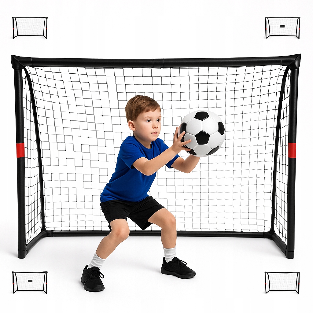 Bramka Piłkarska Ogrodowa Z Siatką Do Piłki Nożnej 240x160x85 cm Stalowa