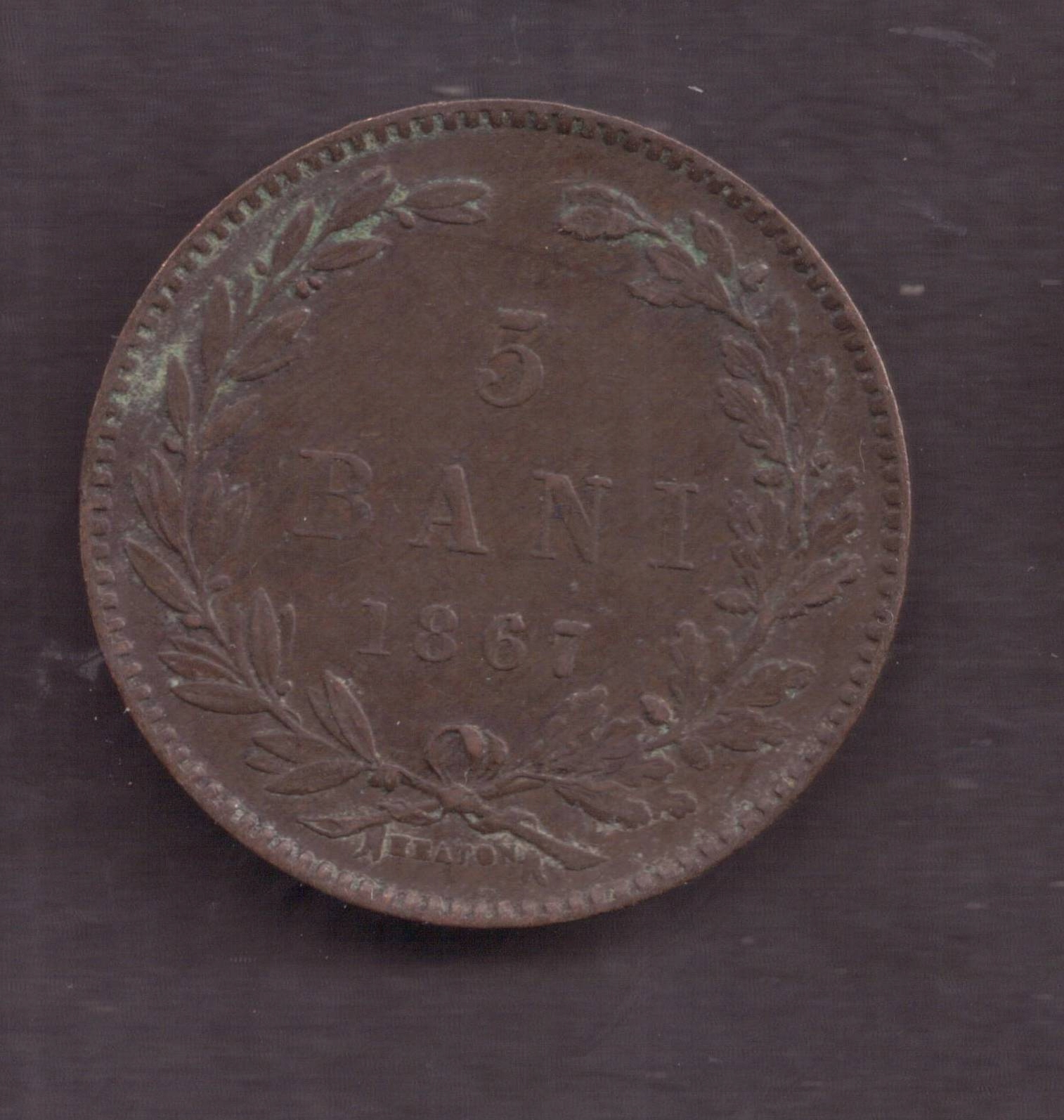 Rumunia - 5 Bani 1867 rok