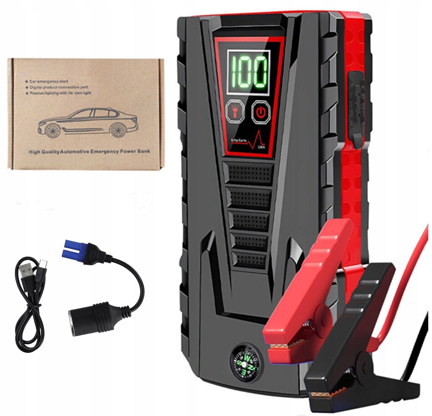 Jump Starter 99800MAH Booster Startér Do Auta Power Bank 12V 600A
