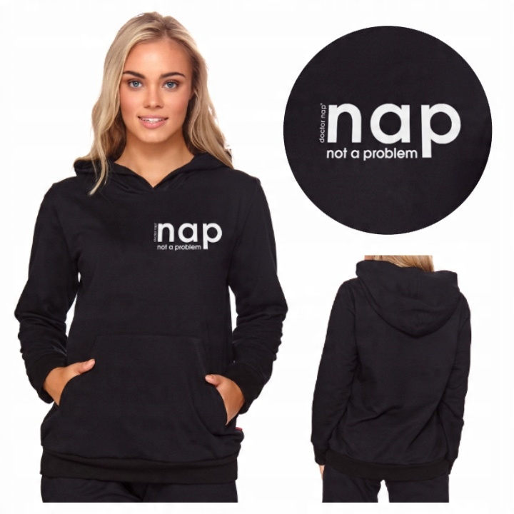 

Doctor Nap Bluza Damska z Kapturem Czarna M