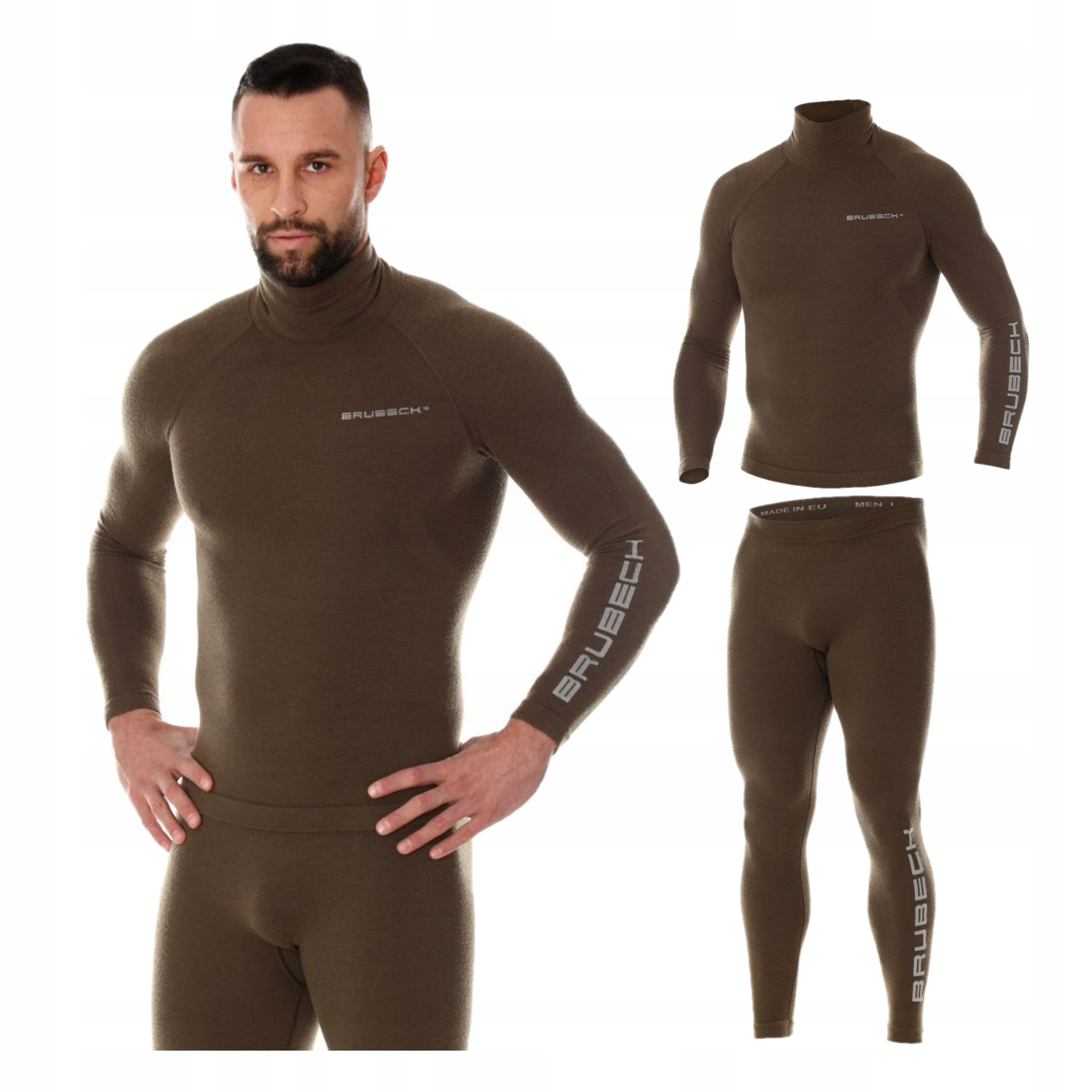 Brubeck zimowa bielizna termoaktywna męska komplet merino Ranger Wool XL