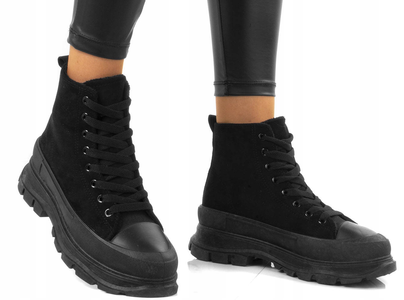 TRAMPKI WYSOKIE OCIEPLANE CZARNE PALLADI 37