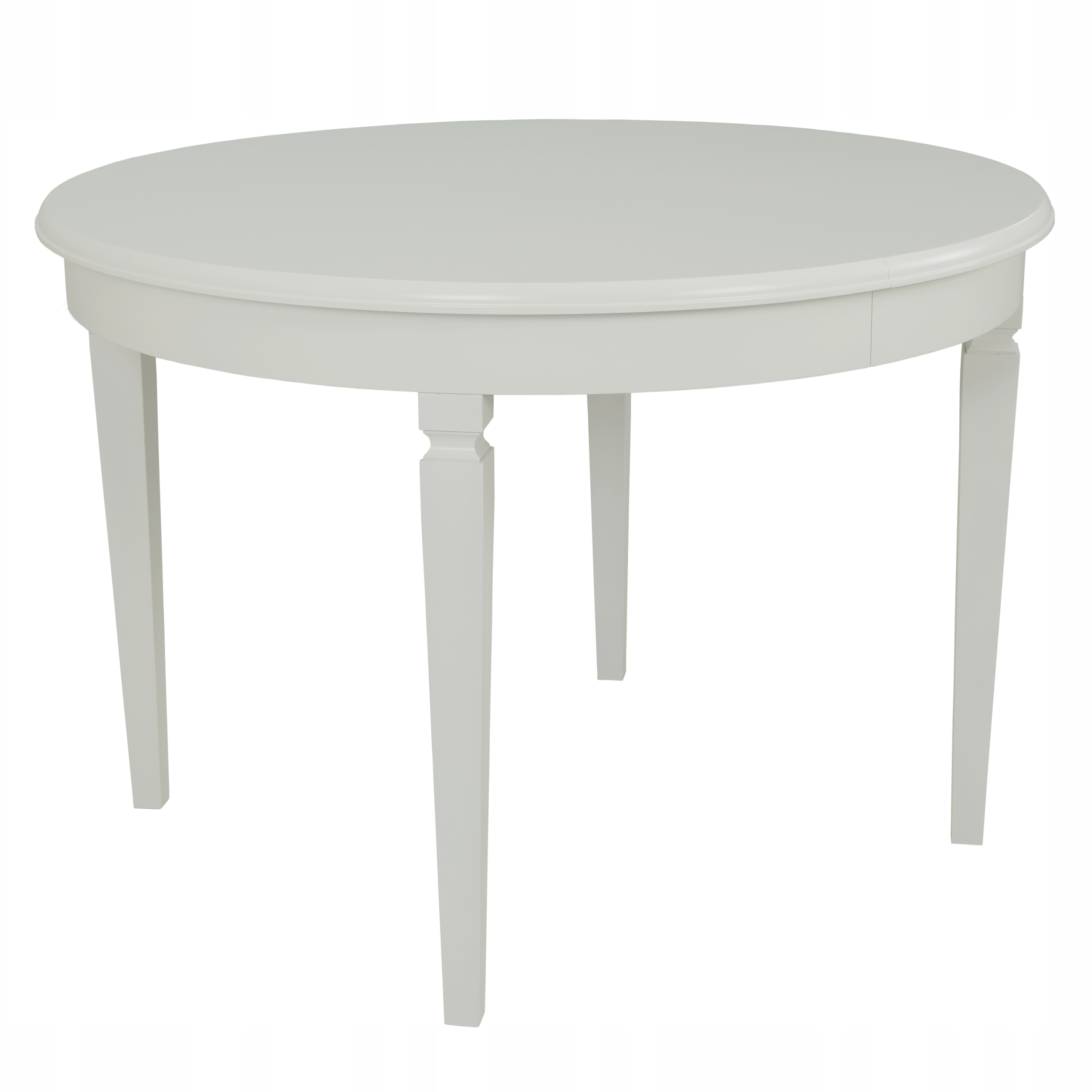 

Stół okrągły biały 110/210 cm styl prowansalski