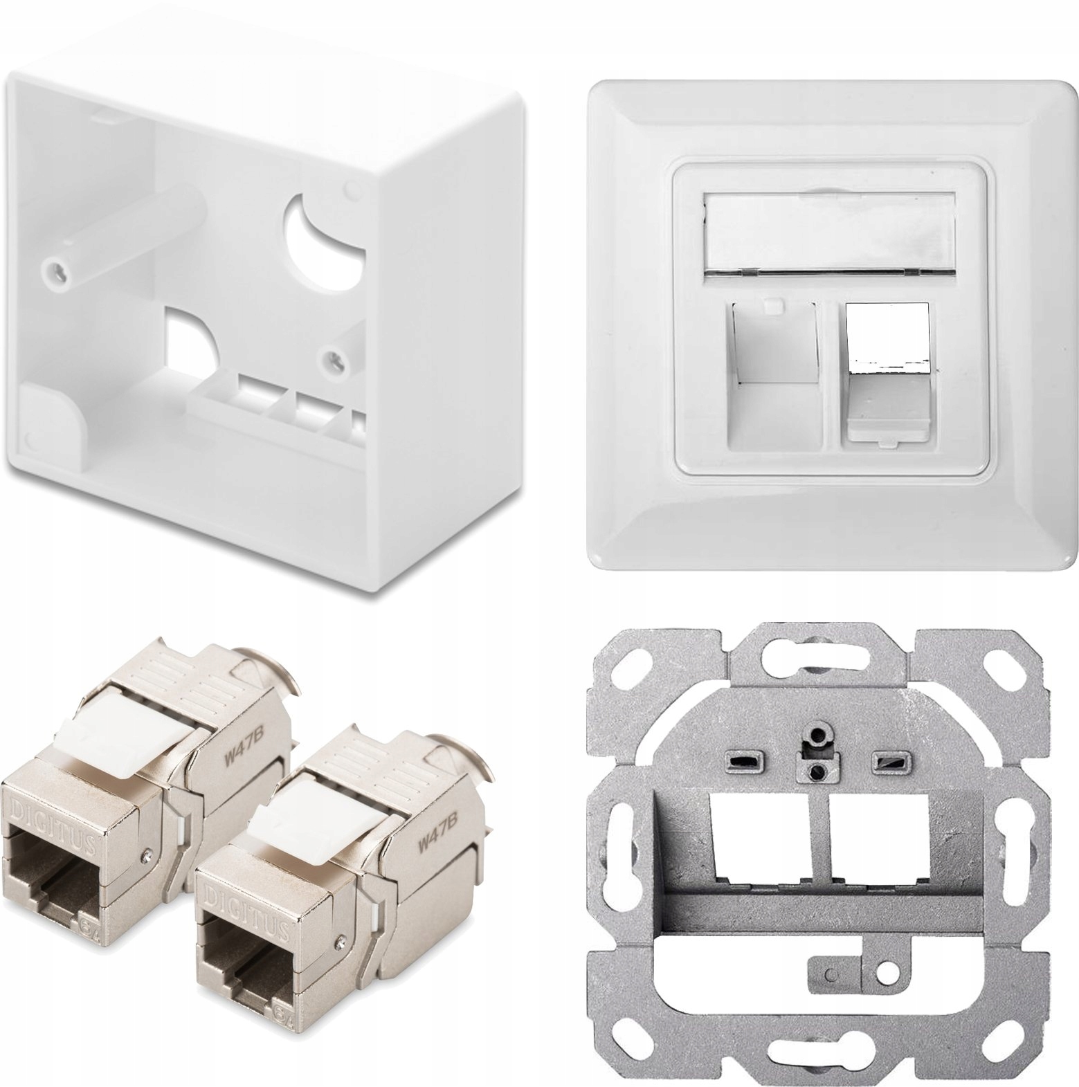 CAT 6 Wall Outlet, Flush Mount - DIGITUS By ASSMANN Shop