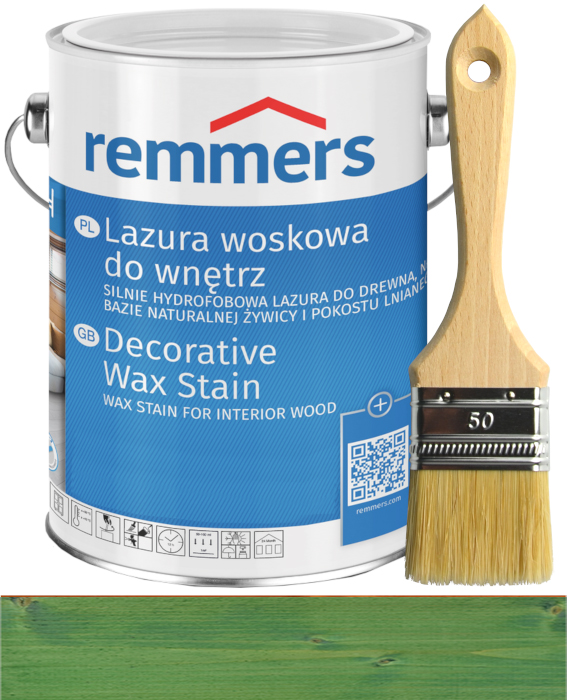 Remmers Vosková lazura do interiéru 10L Tmavě zelená