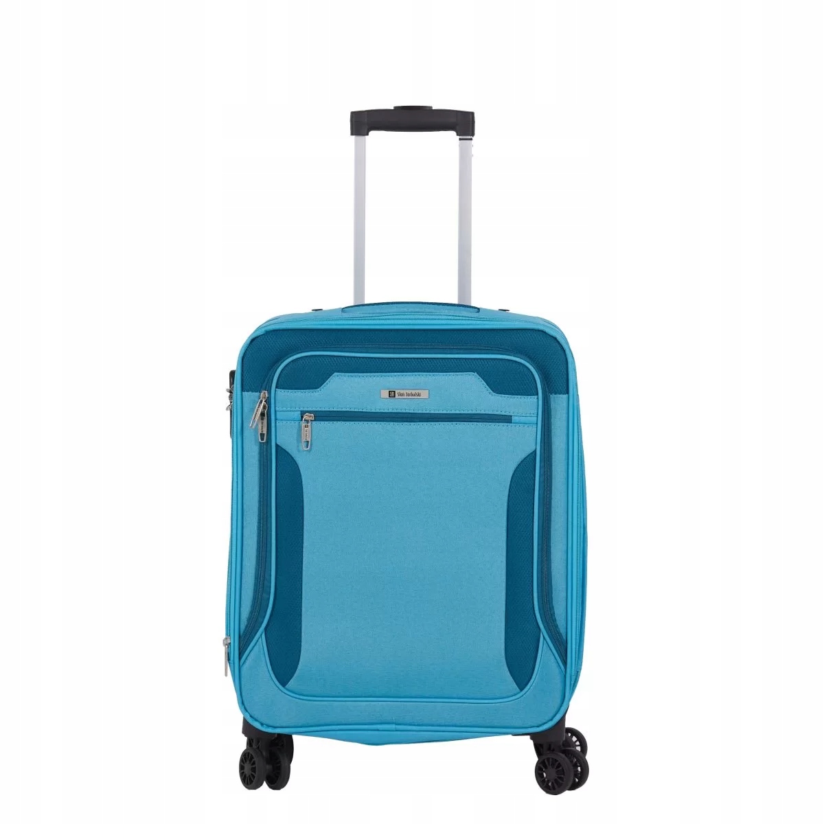 Malý kabinový kufr, měkký, 55 cm, s rozšířením, modrý