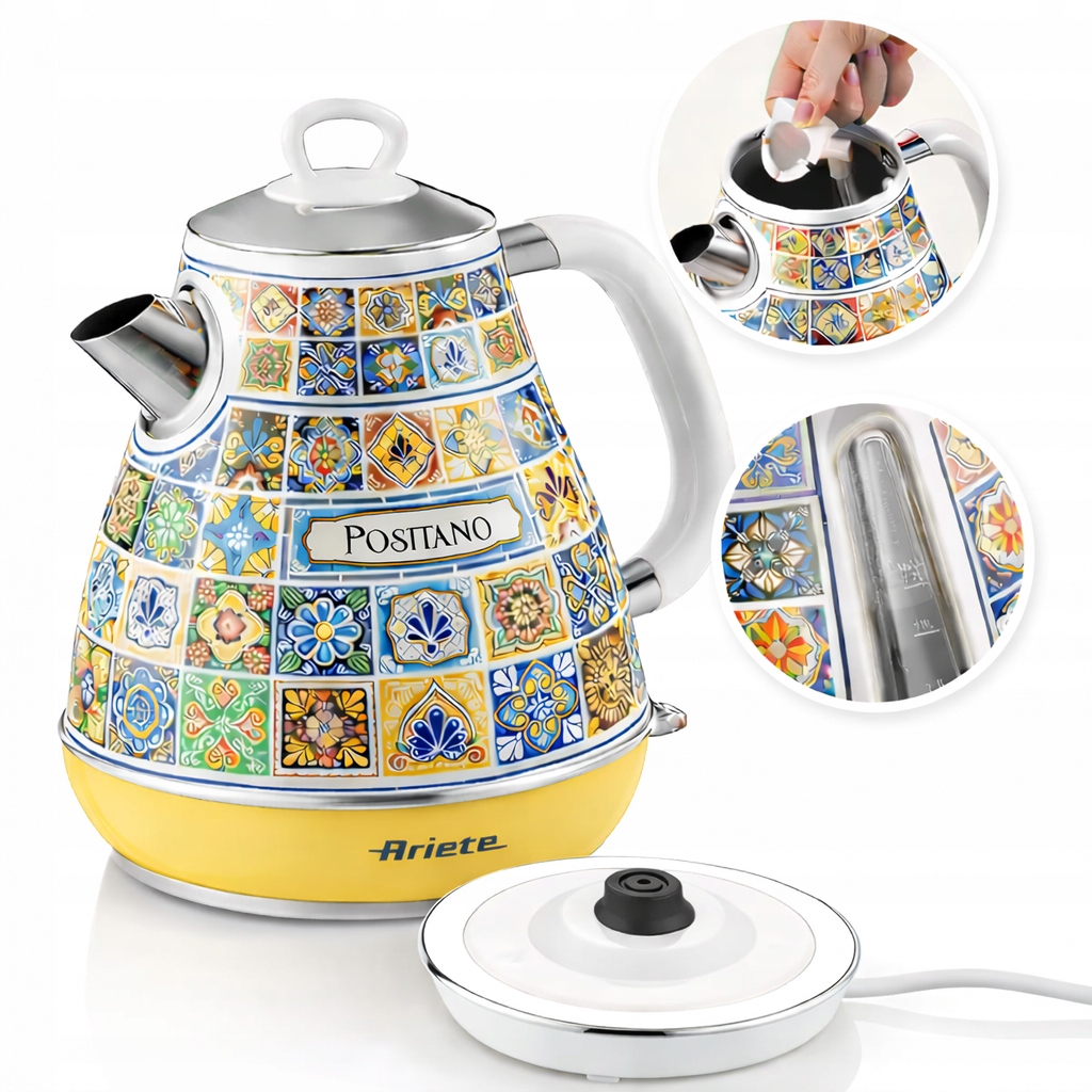 Czajnik elektryczny Ariete 2869 2000W 1,7L wielokolorowy Positano włoski