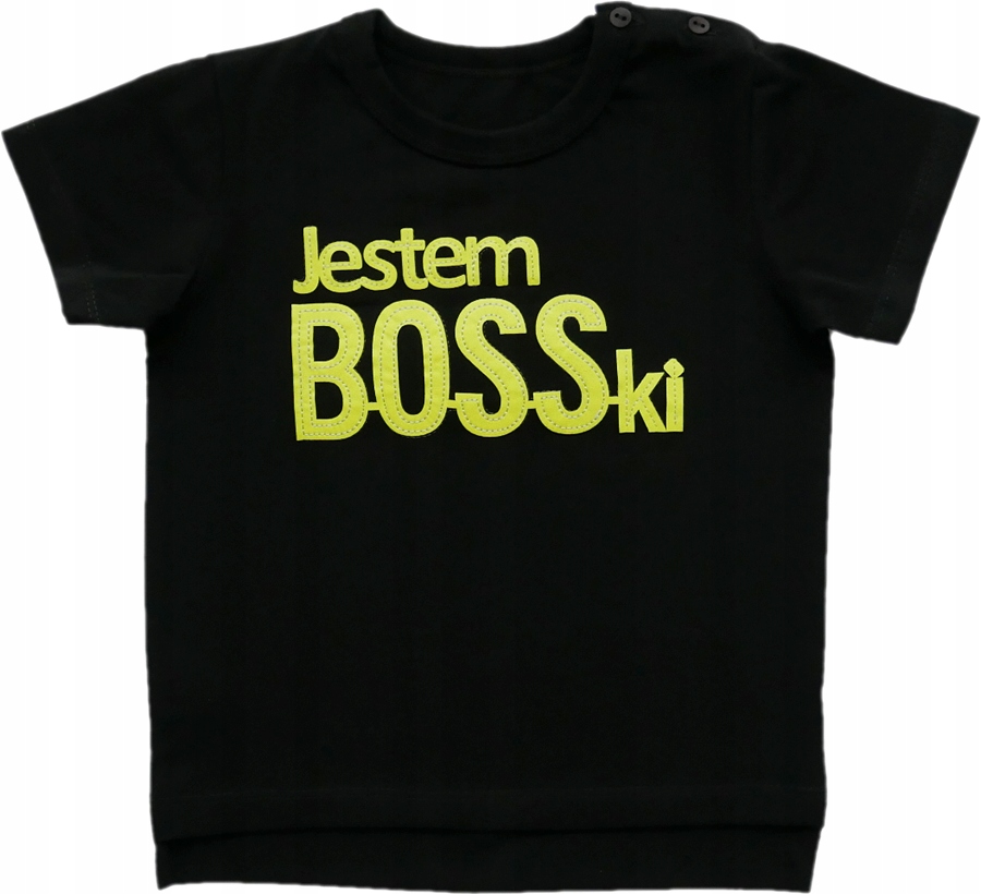 Bluzka JESTEM BOSSKI bawełna AIPI 122 czarna