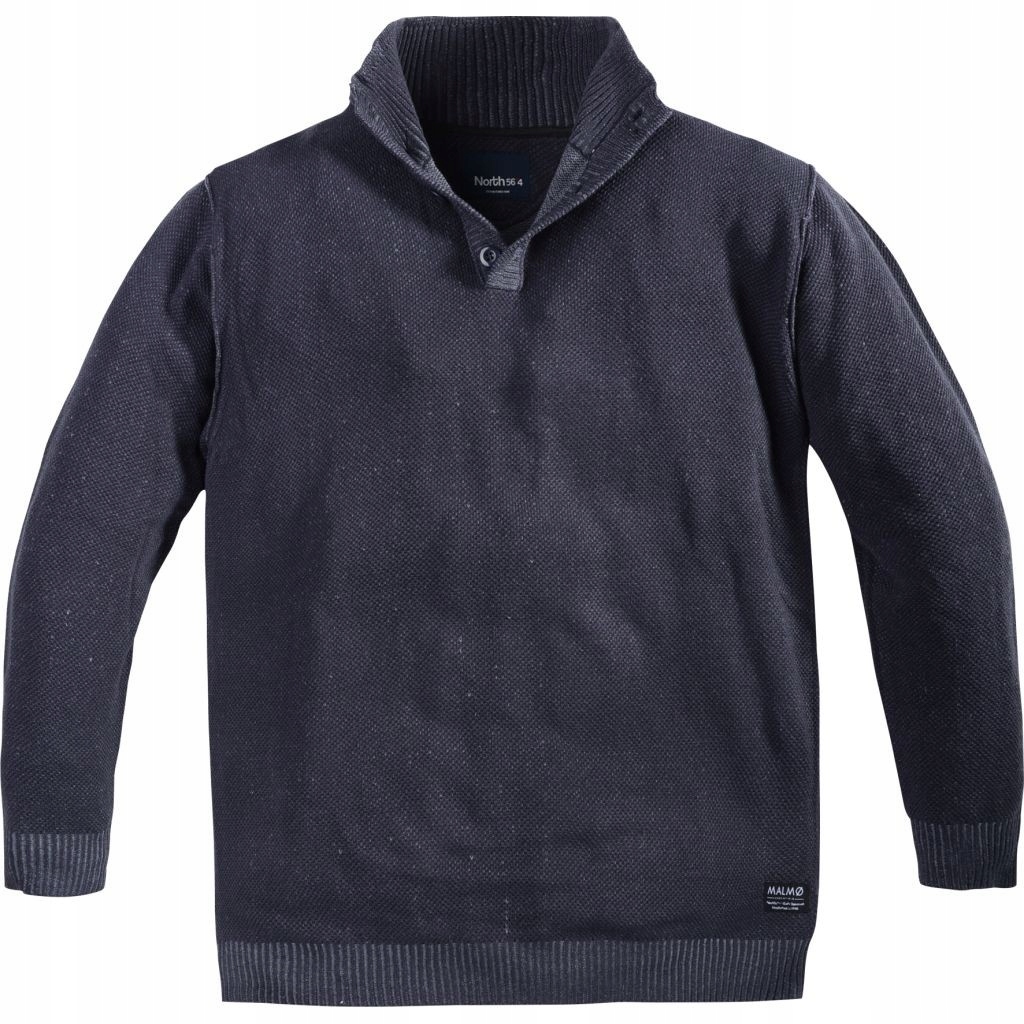 North 56°4 Velké Rozměry Rozepínací Svetr Pod Krkem 2XL 128 cm