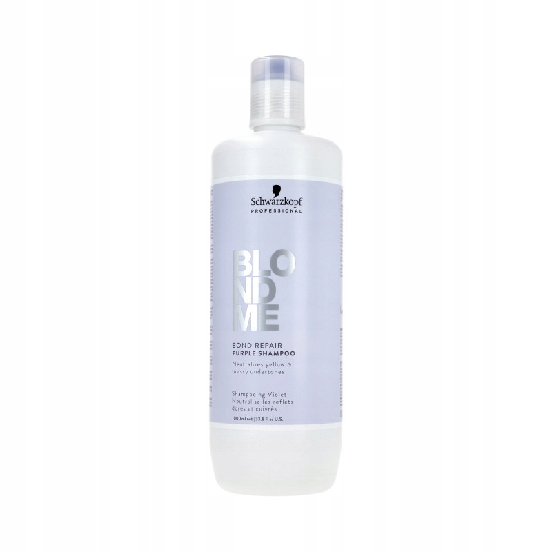 Schwarzkopf BlondMe Bond Purple, Fialový Šampon pro šedivé a blond vlasy 1000 ml