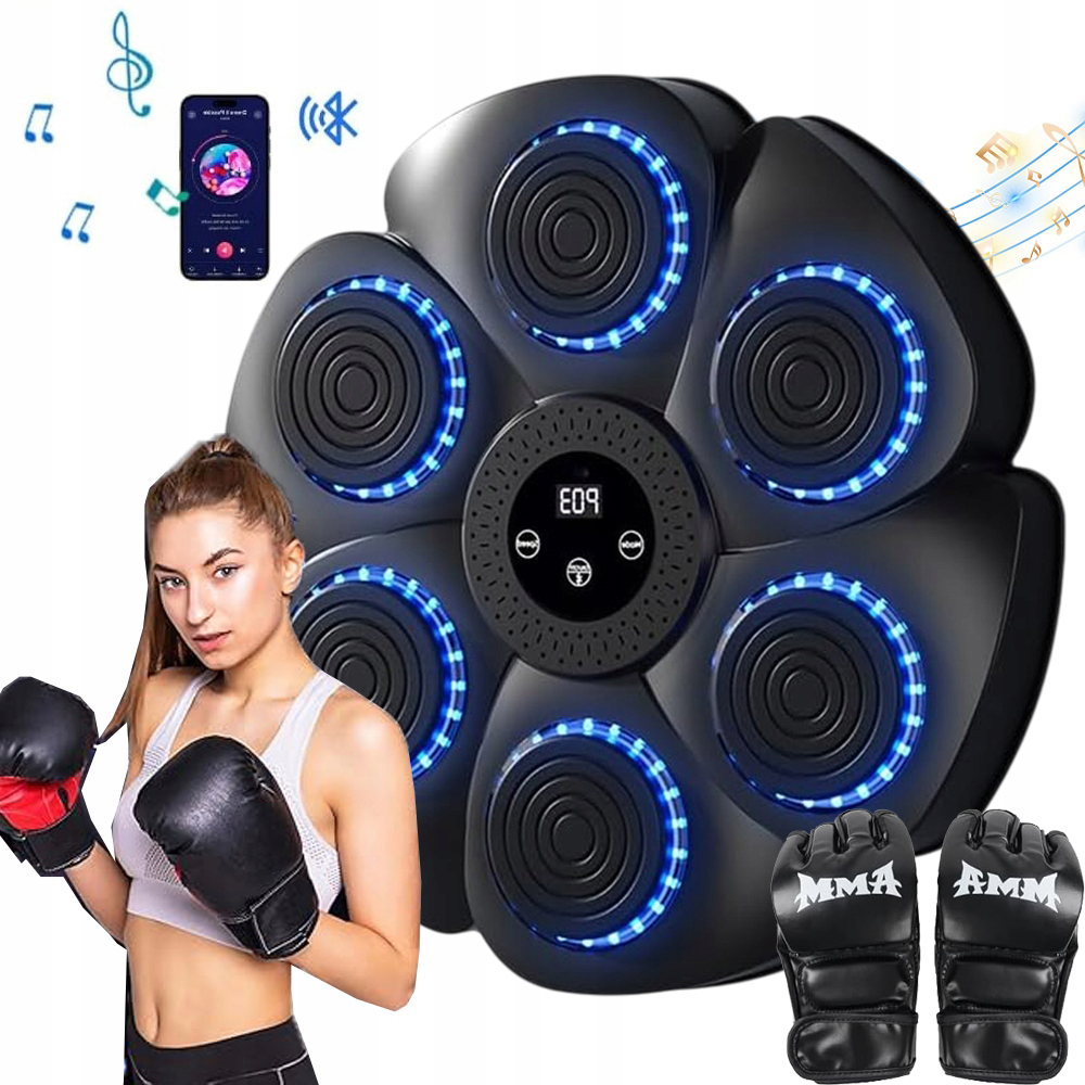 Music Boxing Machine Music Boxing Wall Flare rękawiczki do domu/biura,