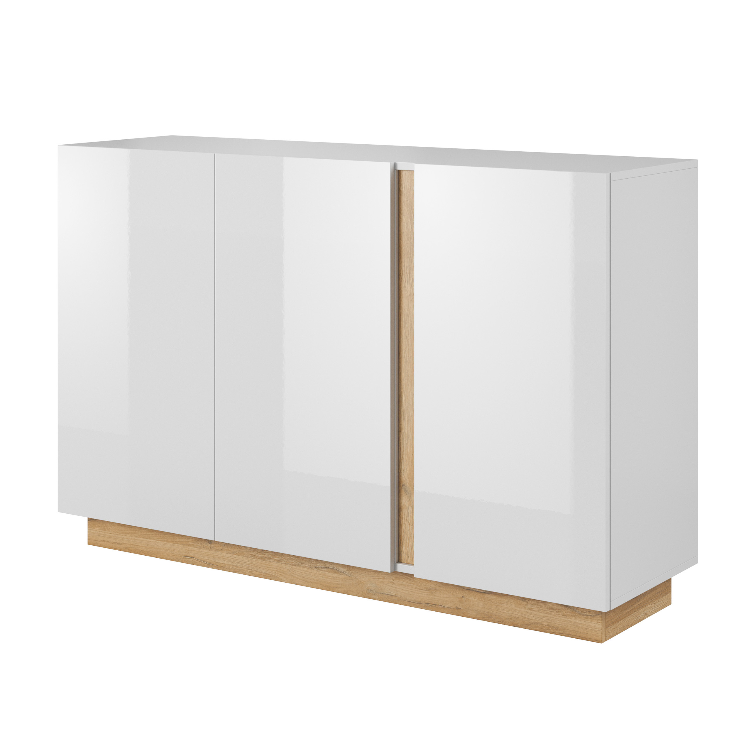 Komoda Arcetto 138 cm do obývacího pokoje Ložnice 3 Dvířka Bílá