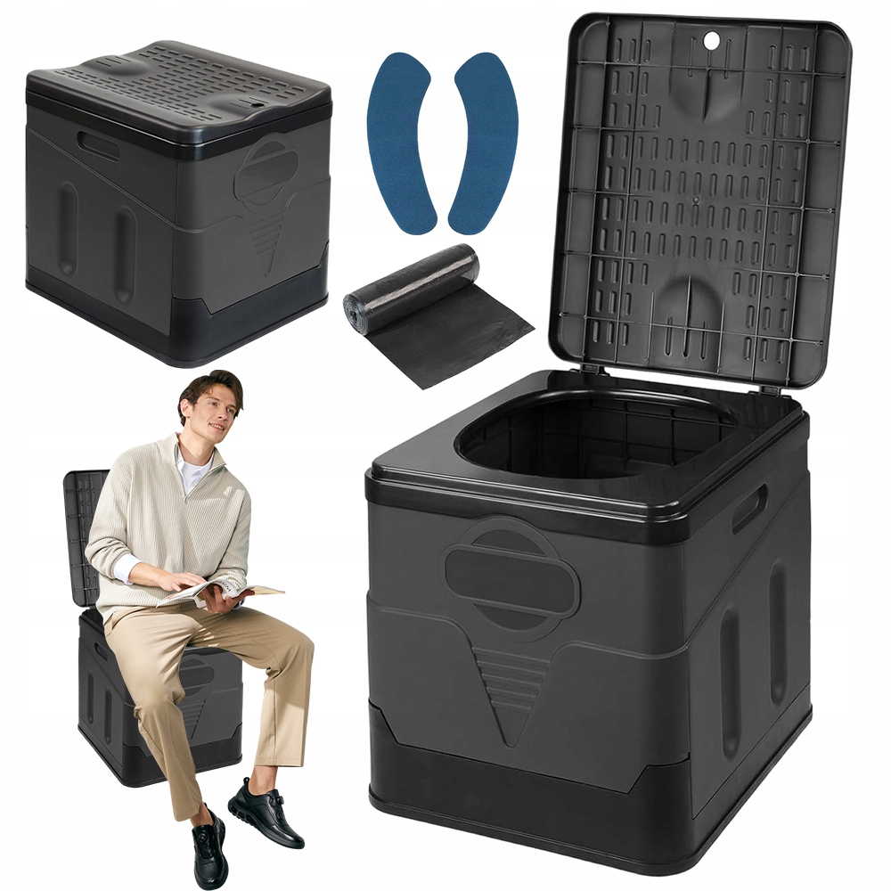 Turistická Přenosná Bivakovací Toaleta Skládací Wc Velká Stolička Kempování