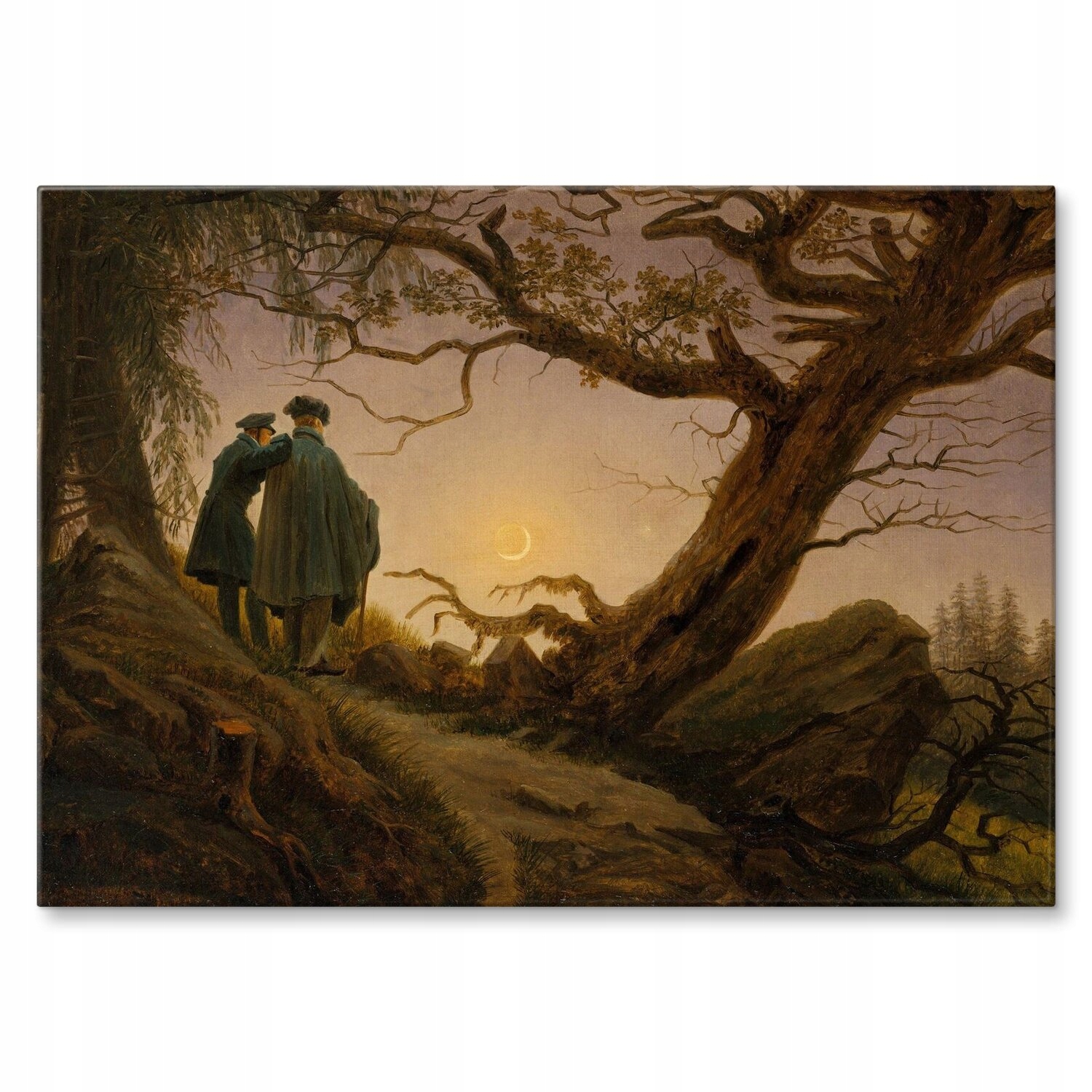 Kovový plakát Moon Caspar Friedrich Dárek 22 x 31 cm