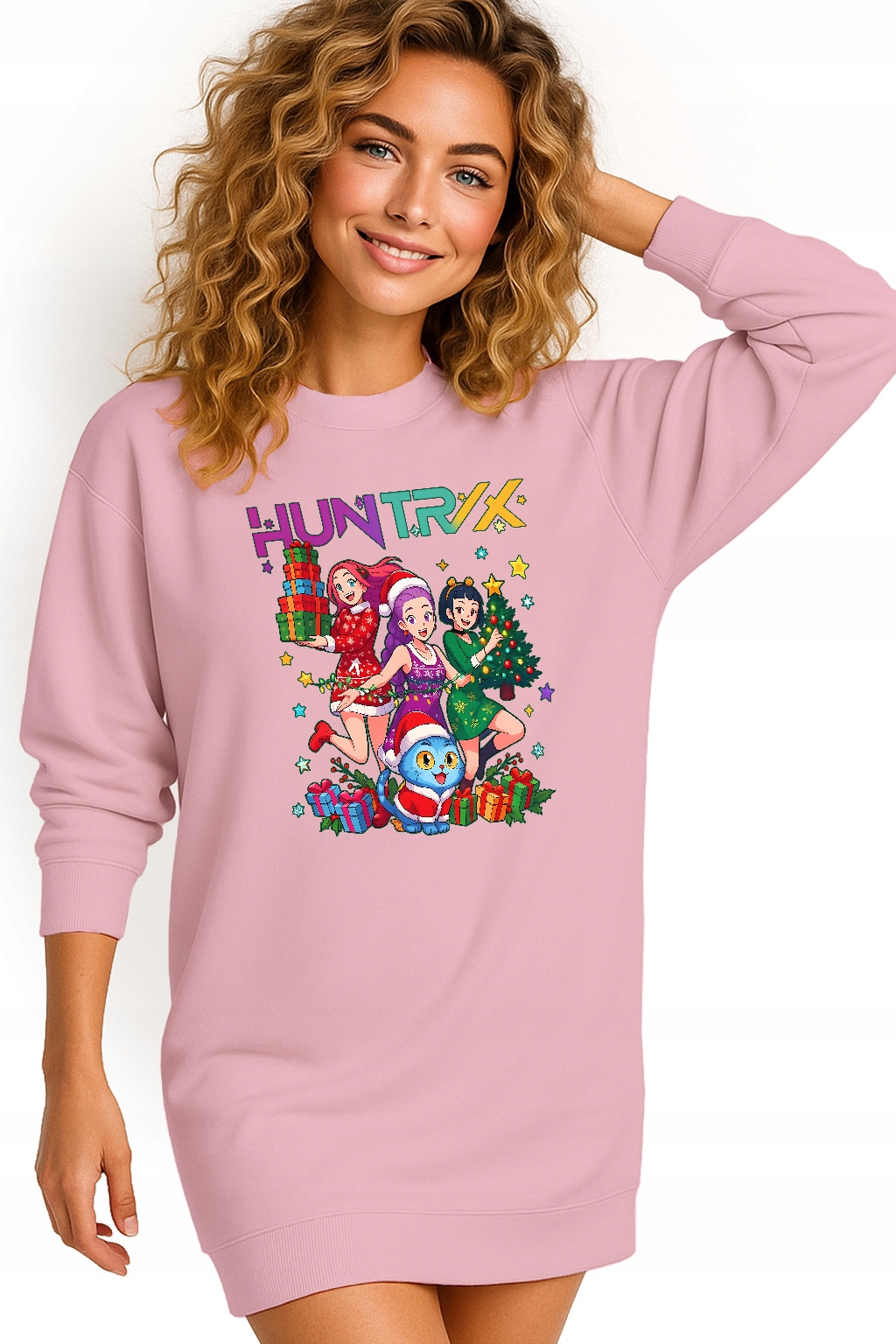 Mikina Vánoční Oversize Šaty Huntrix Dárek K Vánocům XL