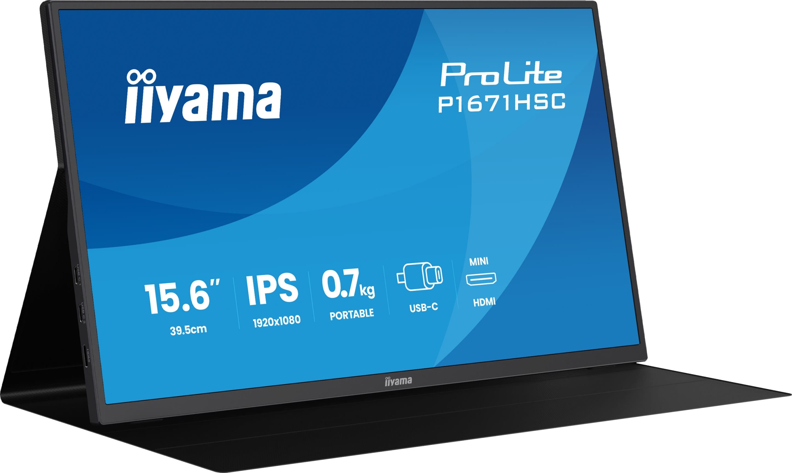 Przenośny monitor z Usb-c iiyama P1671HSC-B1 15.6 Ips Led, 2xUSB-C,