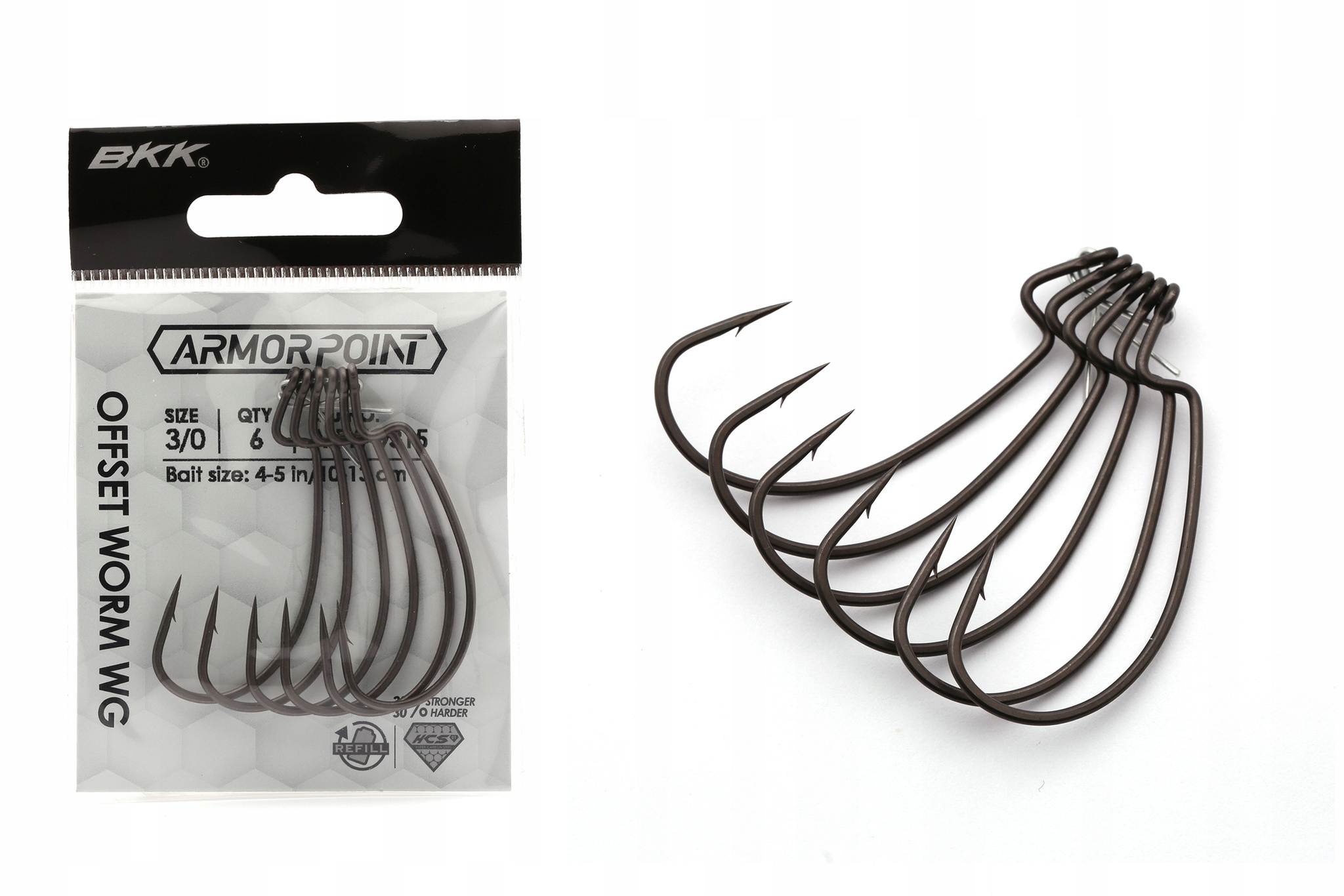 Haczyki Offsetowe Bkk Armorpoint Worm Wg Refill PACK-3/0