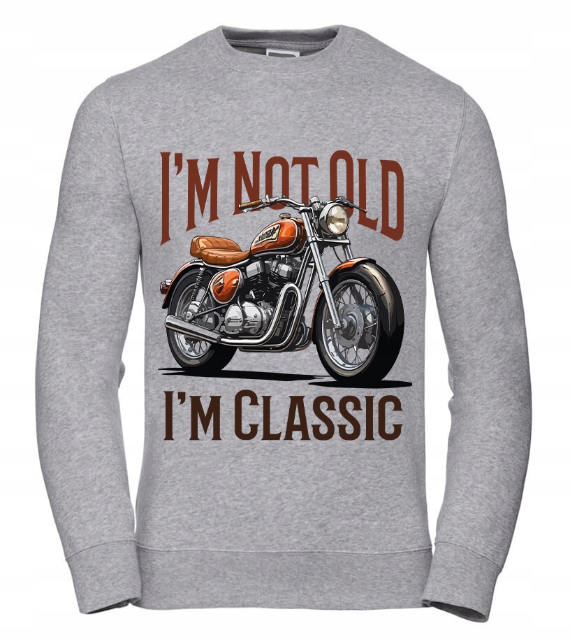 Pánská Mikina Motocykl Im not Old M Šedá Pro něj Chlapa Manžela Chlapa