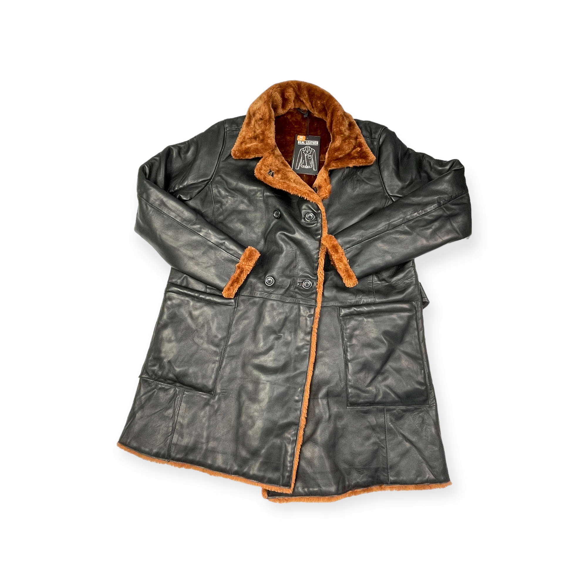 Dámský kožený kabát Real Leather 2XL