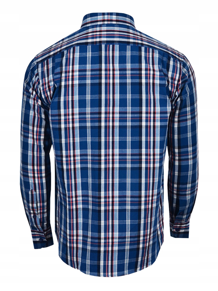 50/51 Košile Kostkovaná Modrá Dlouhá Velká